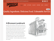 Tablet Screenshot of farmhouserestaurantbranson.com